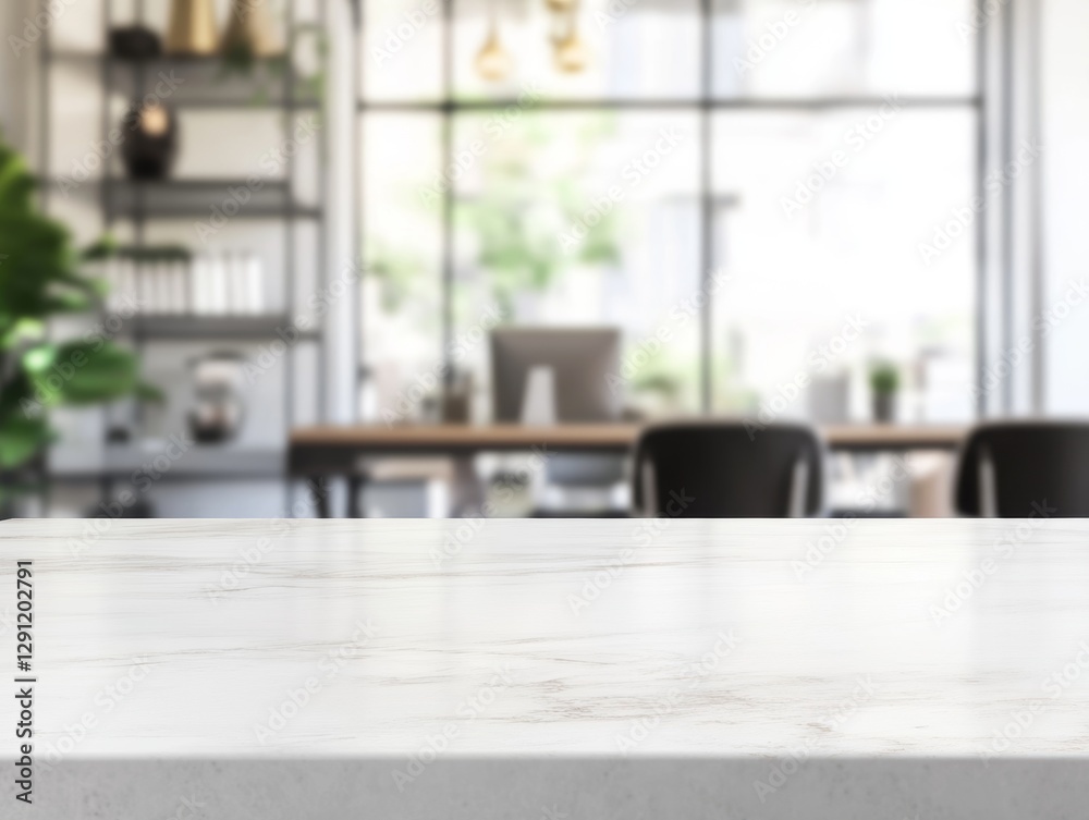 Sleek white rectangular wooden table with bright even lighting and blurred stylish office background featuring desk and chair
Sleek white rectangular wooden table with bright even lighting and blurred stylish office background featuring desk and chair