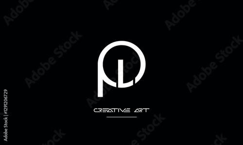LP, PL, L, P abstract letters logo monogram