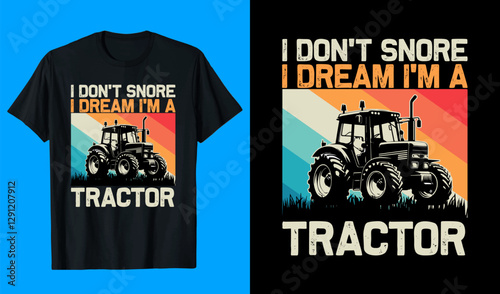 Funny Tractor Lover Vintage Tractor T-shirt Design, Gardening T-shirt Design