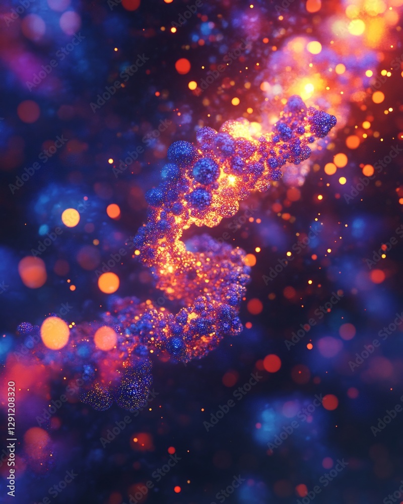 Realistic molecular illustration of ribosome translating RNA glowing polypeptide chain emerging vibrant light diffusion intricate texture perfect proportion symmetry scientifically precise design high Realistic molecular illustration of ribosome translating RNA glowing polypeptide chain emerging vibrant light diffusion intricate texture perfect proportion symmetry scientifically precise design high