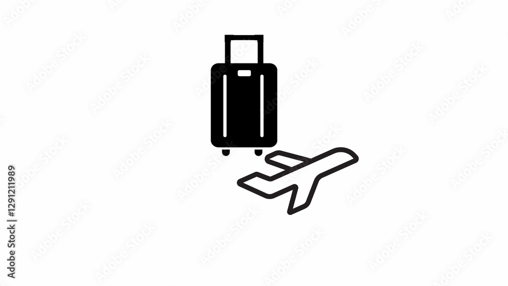 travel suitcase icon. luggage icon illustration travel suitcase icon. luggage icon illustration