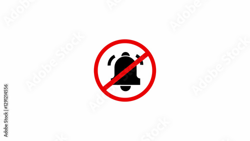 No bells icon. Stop bells icon. Vector illustration on white background..eps