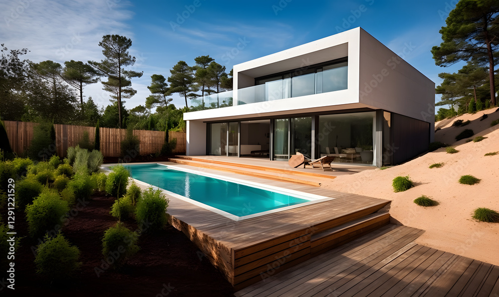Fototapeta premium House isolated in the field