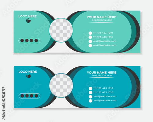 Modern and uniqe email signature or email footer template.