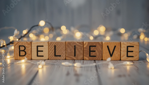 Wooden cubes with text 