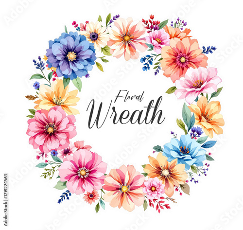 Watercolor Floral Wreaths, Watercolor Flowers, Watercolor Borders, Watercolor Frames	