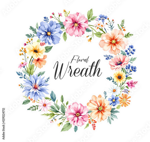 Watercolor Floral Wreaths, Watercolor Flowers, Watercolor Borders, Watercolor Frames	