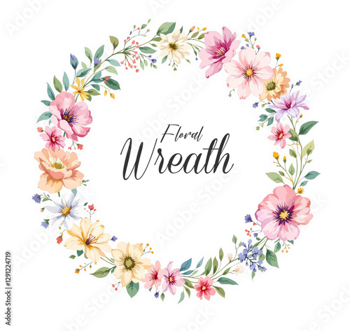 Flowers wreathss, Watercolor Flowers, Watercolor Borders, Watercolor Frames