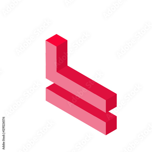Exploration of Korean Characters in 3D Isometric Illustration