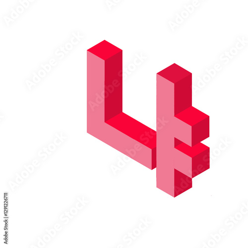 Exploration of Korean Characters in 3D Isometric Illustration
