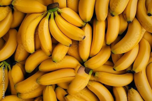 Many bananas forming background pattern; healthy eating or fruit stand promo photo