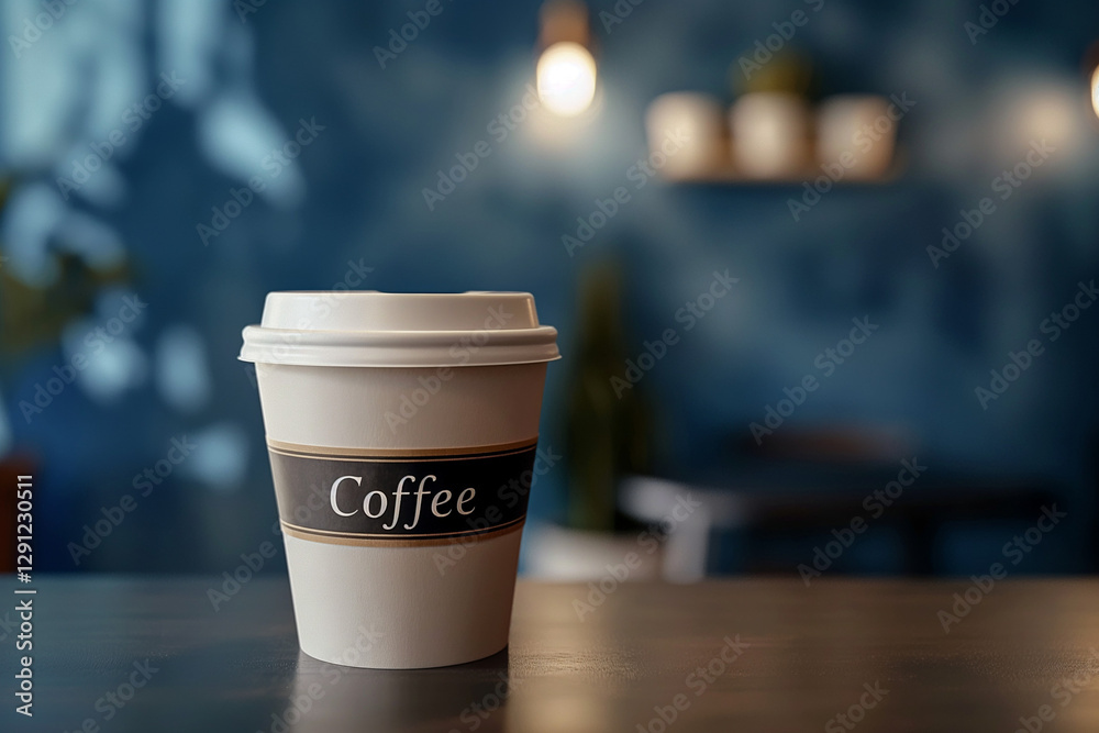 Cup of coffee on a table. Coffee Time Concept. Generative AI Cup of coffee on a table. Coffee Time Concept. Generative AI