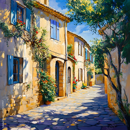 фотографія Sunny French Village Street Art