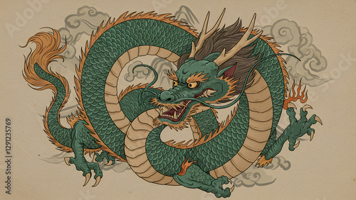 The Majesty of the Traditional Blue Dragon photo