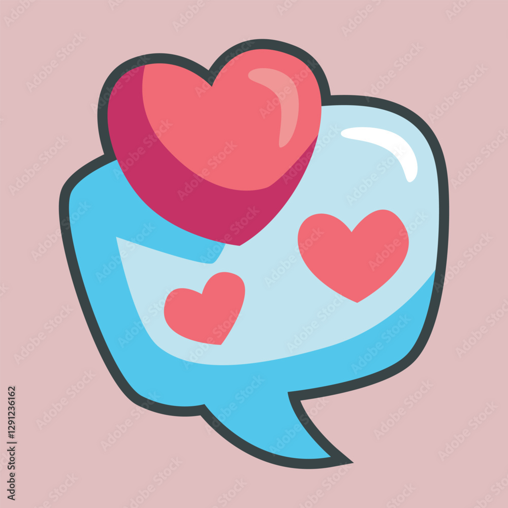 love chat sign with outline flat vector design. love chat sign with outline flat vector design.