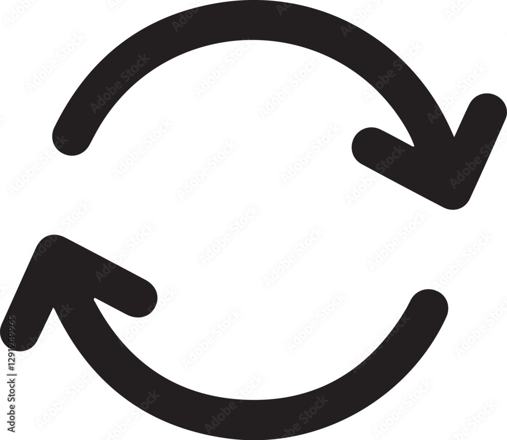 Minimalist Vector Refresh Icon Circular Arrow, Black and White, Simple Restart Symbol
Minimalist Vector Refresh Icon Circular Arrow, Black and White, Simple Restart Symbol