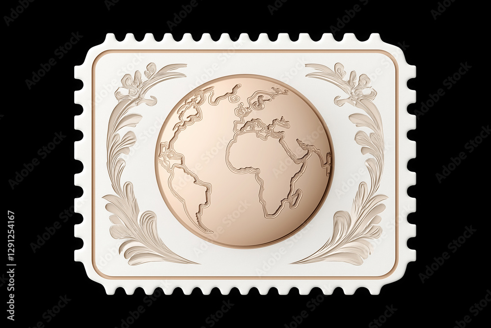 Obraz premium Elegant stamp design. World Post Day