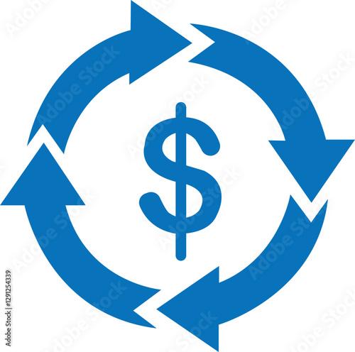 automatic bill payment or revenue cycle management icon vector.