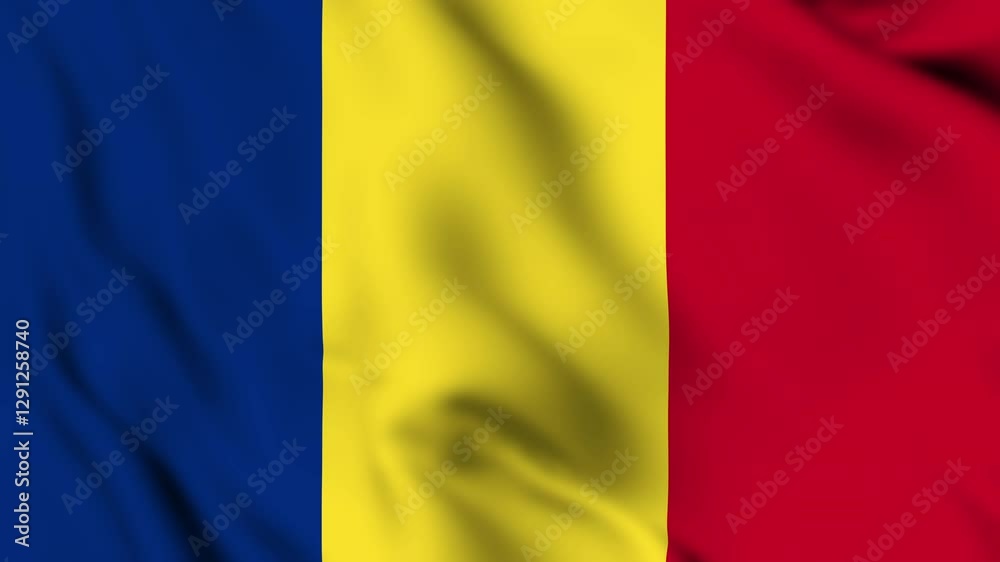 Motion graphic of Romania national flag waving. High quality 4K background for composite and presentation. Motion graphic of Romania national flag waving. High quality 4K background for composite and presentation.
