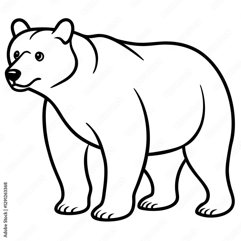 Bear line art vector Bear line art vector
