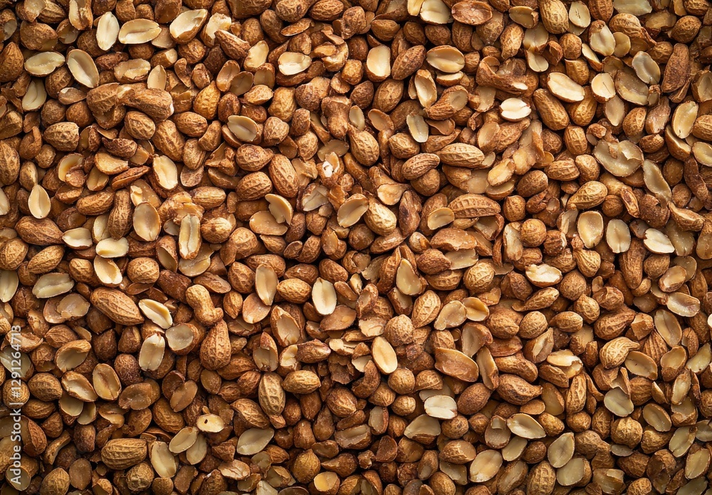 Natural assorted unshelled peanuts on a wooden surface creating a textured, organic background for culinary and food-related designs and projects