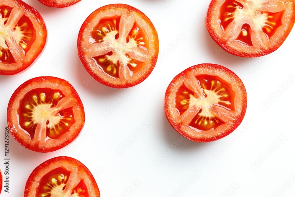 Sliced Tomatoes on White Background (1) Sliced Tomatoes on White Background (1)