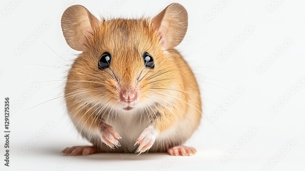 Obraz premium Adorable Brown Mouse Close Up Studio Shot