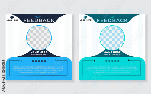 Client testimonial templet design, creative testimonial design.