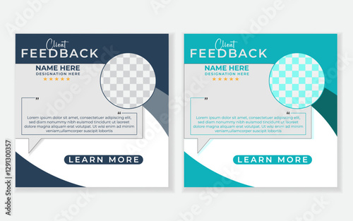 Client testimonial templet design, creative testimonial design.