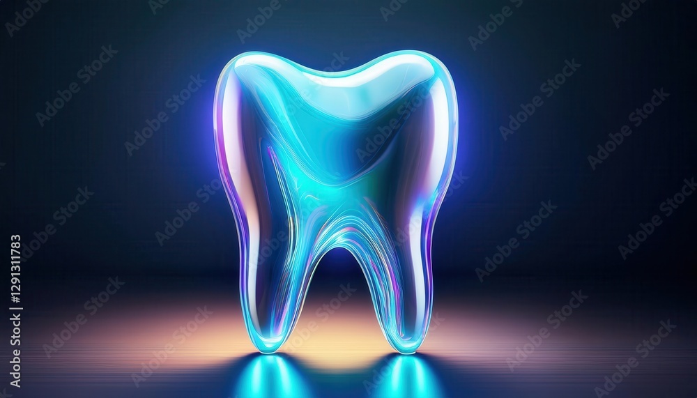 An artistic portrayal of a stylized tooth illuminated with vibrant colors, showcasing creativity. An artistic portrayal of a stylized tooth illuminated with vibrant colors, showcasing creativity.
