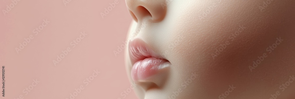 3d background minimalistic mockup with space for text, soft and warm close-up of a babys face with smooth delicate skin 3d background minimalistic mockup with space for text, soft and warm close-up of a babys face with smooth delicate skin
