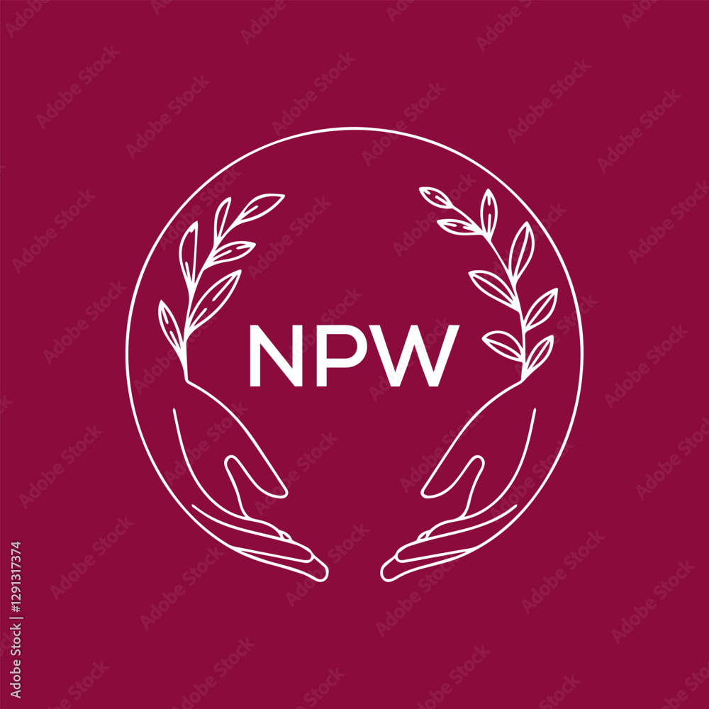 Obraz premium NPW letter logo design vector logo modern alphabet font overlap style. calligraphy designs for logo, Poster, Invitation, etc.