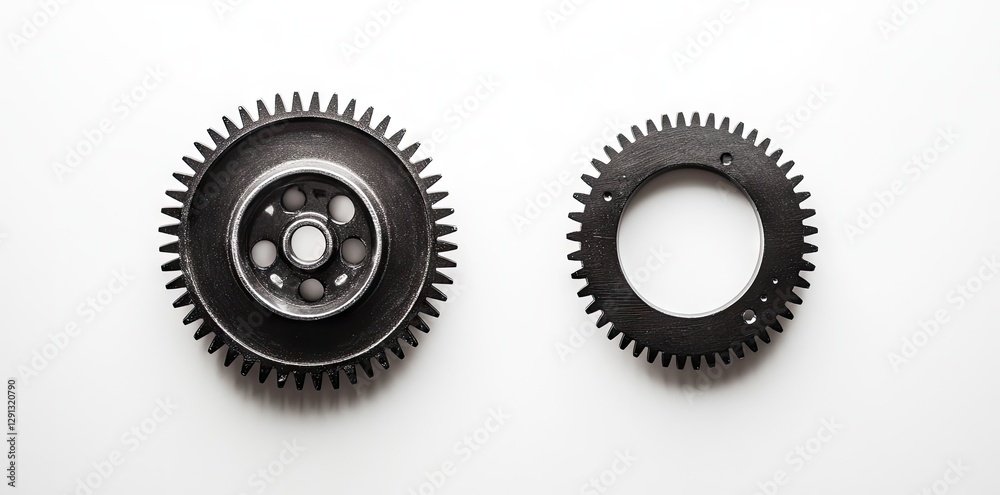 Two gears on white background Two gears on white background