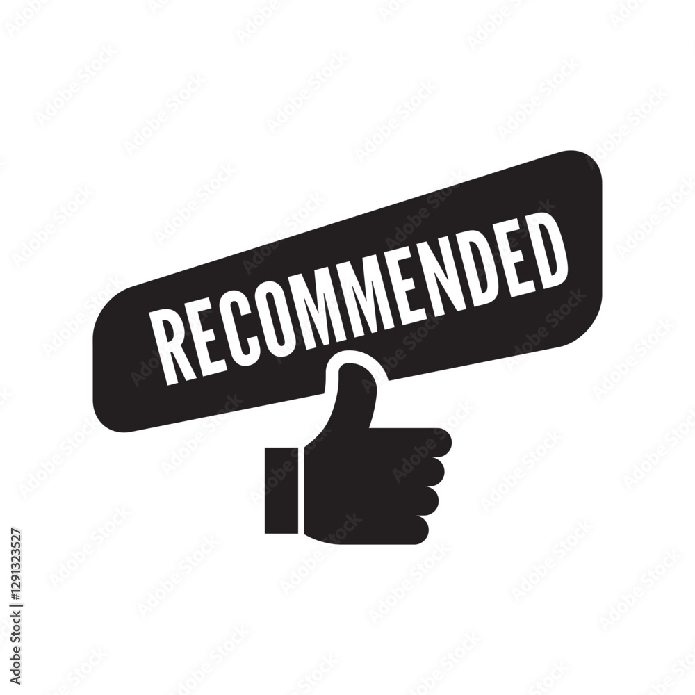 Recommended icon, thumb up icon Recommended icon, thumb up icon
