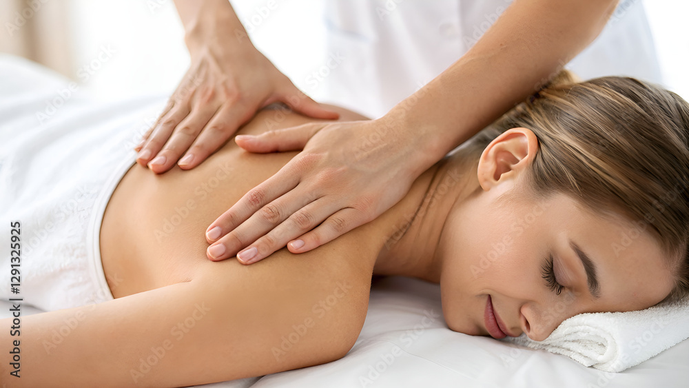 Relaxing Massage Therapy – Woman Enjoying Spa Treatment for Wellness Relaxing Massage Therapy – Woman Enjoying Spa Treatment for Wellness