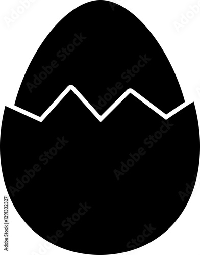 Breakfast egg silhouette.
Half peeled  boiled egg silhouette.
Flat stock vector isolated.
Transparent background.