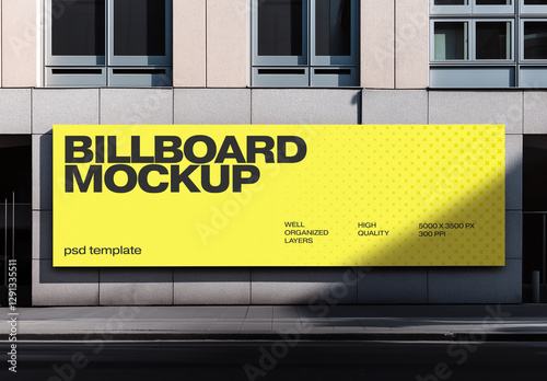 Street Advertising Billboard Mockup
