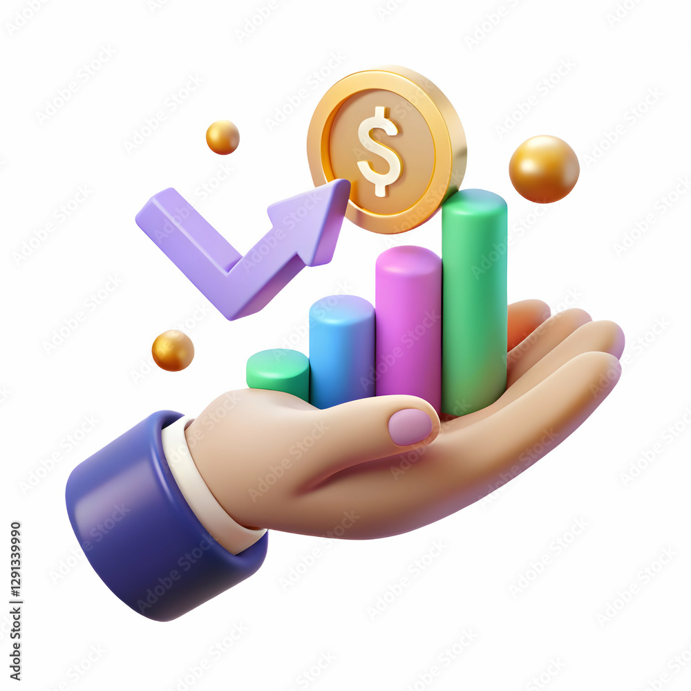 Hand Presenting Holographic Investment Financial Goals Symbol: Visualizing Your Financial Aspirations Against a Minimalist Background for Effective Investment Strategies Hand Presenting Holographic Investment Financial Goals Symbol: Visualizing Your Financial Aspirations Against a Minimalist Background for Effective Investment Strategies