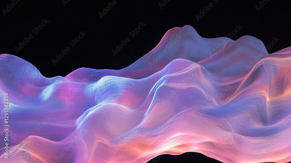 Obraz premium Abstract foam smears with vibrant colors and wavy shapes