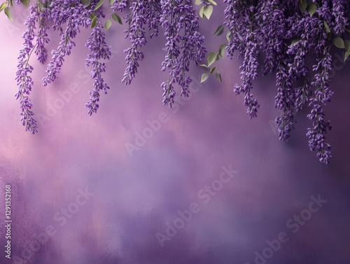 Striking purple flowers set against a rich purple background creating a gorgeous floral composition