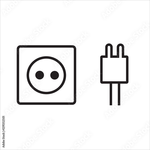 plug and socket icon vector illustration