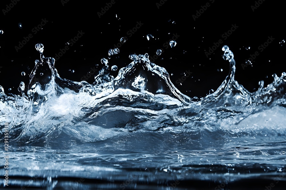 Dynamic water splash background illustration, creating a fresh and vibrant effect Dynamic water splash background illustration, creating a fresh and vibrant effect