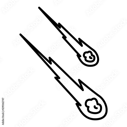 Meteor Shower icon in outline style