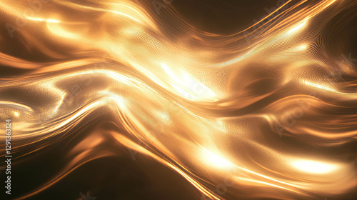 Golden light waves illuminated for luxe design concepts