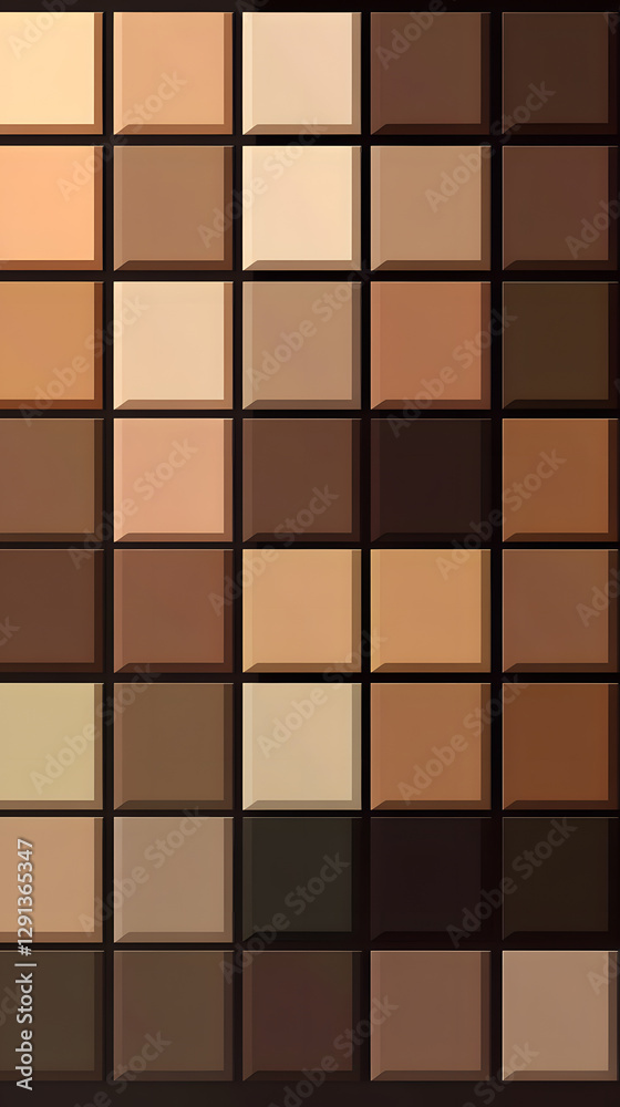 A photograph of a color palette featuring various shades of beige and brown
A photograph of a color palette featuring various shades of beige and brown