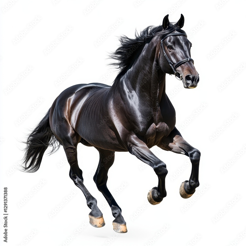 Fototapeta premium Powerful Black Horse Running