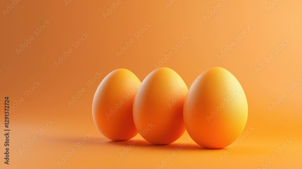 Easter Orange 3d background minimalistic mockup with space for text Easter Orange 3d background minimalistic mockup with space for text