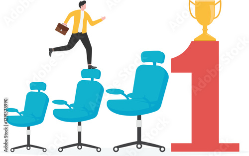 Businessmen run the business, take the company to the top in the market,
