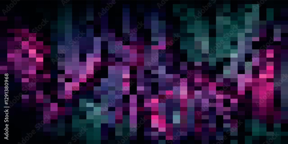 Fototapeta premium Abstract pink mosaic background - Vector