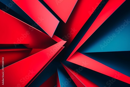 Wallpaper Mural Abstract modern gradient red and blue geometric background vectorb Torontodigital.ca